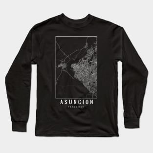 Asuncion Paraguay Minimalist Map Long Sleeve T-Shirt